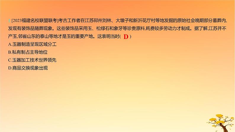 2025版高考历史一轮复习新题精练专题十四经济与社会生活考点3商业贸易与日常生活能力提升课件02