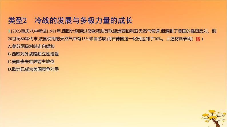 2025版高考历史一轮复习新题精练专题十二20世纪下半叶世界的新变化和当代世界发展的特点与主要趋势专项二战后国际秩序的新变化课件06