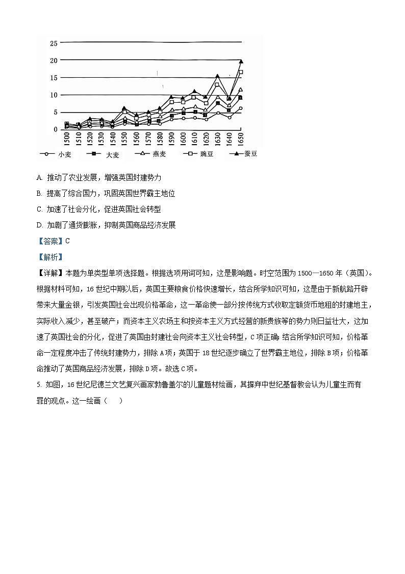 安徽省滁州中学2023-2024学年高一下学期第一次综合检测历史试题 Word版含解析第3页