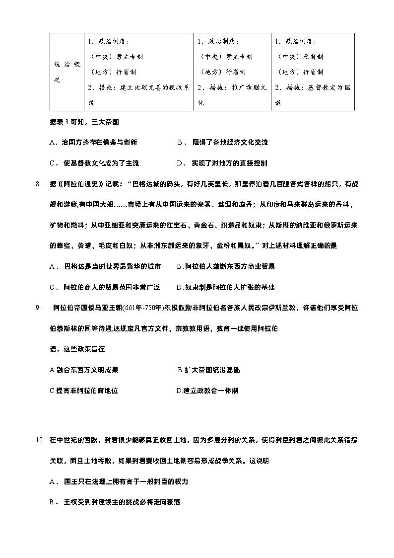 广东省佛山市南海区南海中学分校2023-2024学年高一下学期4月月考历史试题03