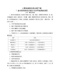 人教统编版(必修)中外历史纲要(下)第7课 	全球联系的初步建立与世界格局的演变精品课后测评