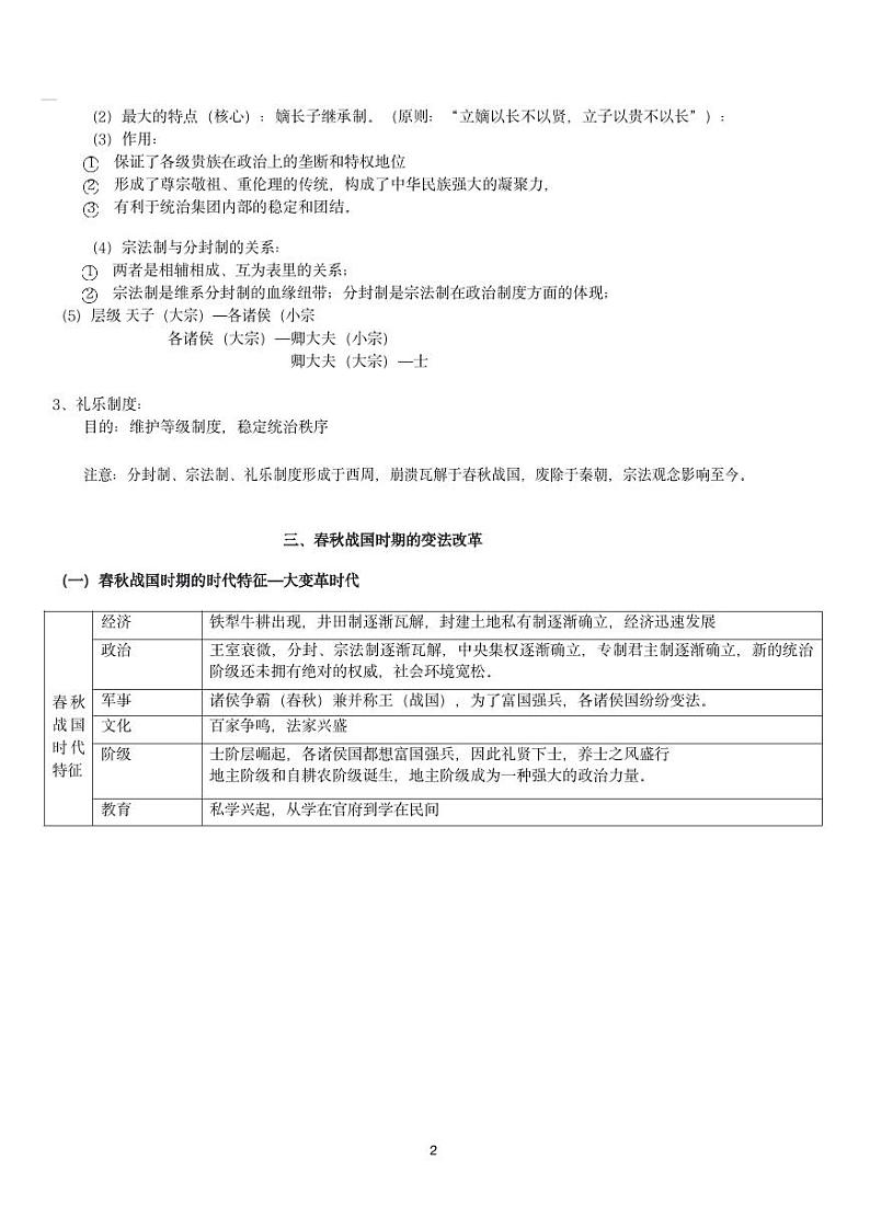高考历史：高中历史背诵宝典学案（极简版）--高考二轮复习第3页