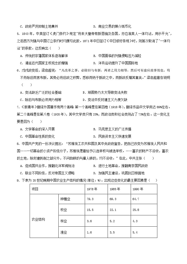 备战2024年高考历史模拟卷02（山东专用）（原卷版） 第2页