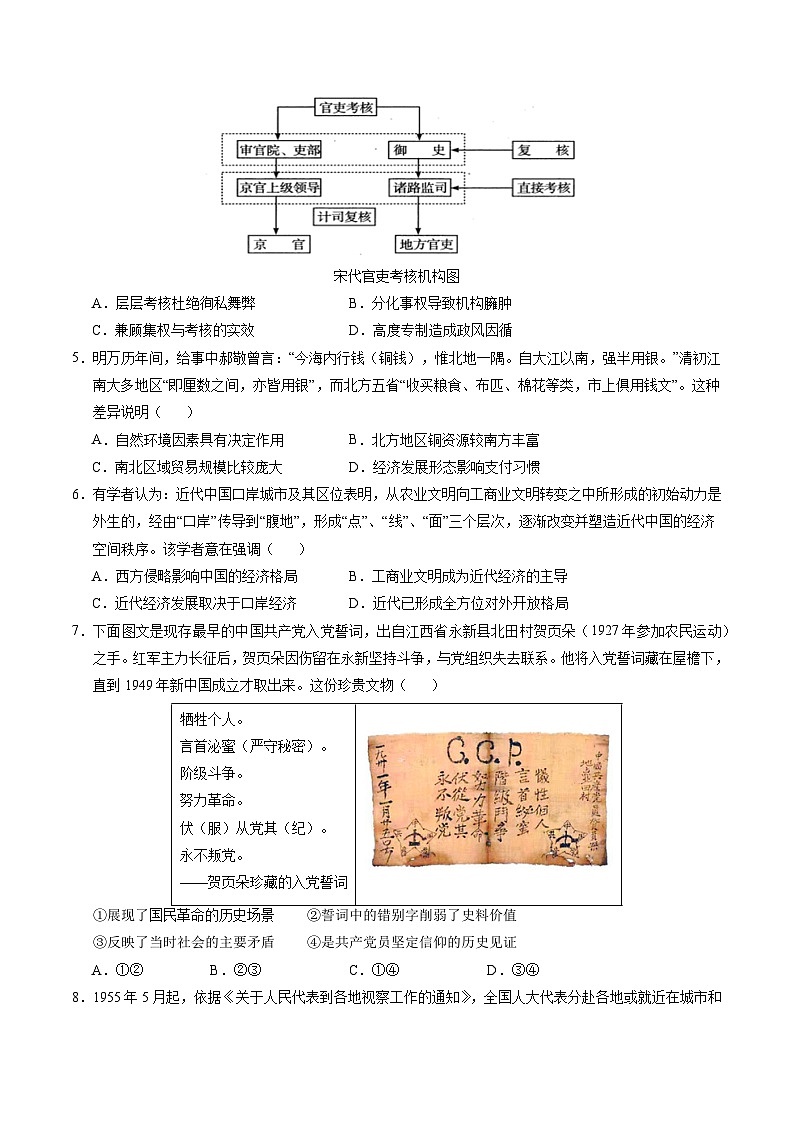 2024年高考第二次模拟考试题：历史（北京卷）（考试版）第2页