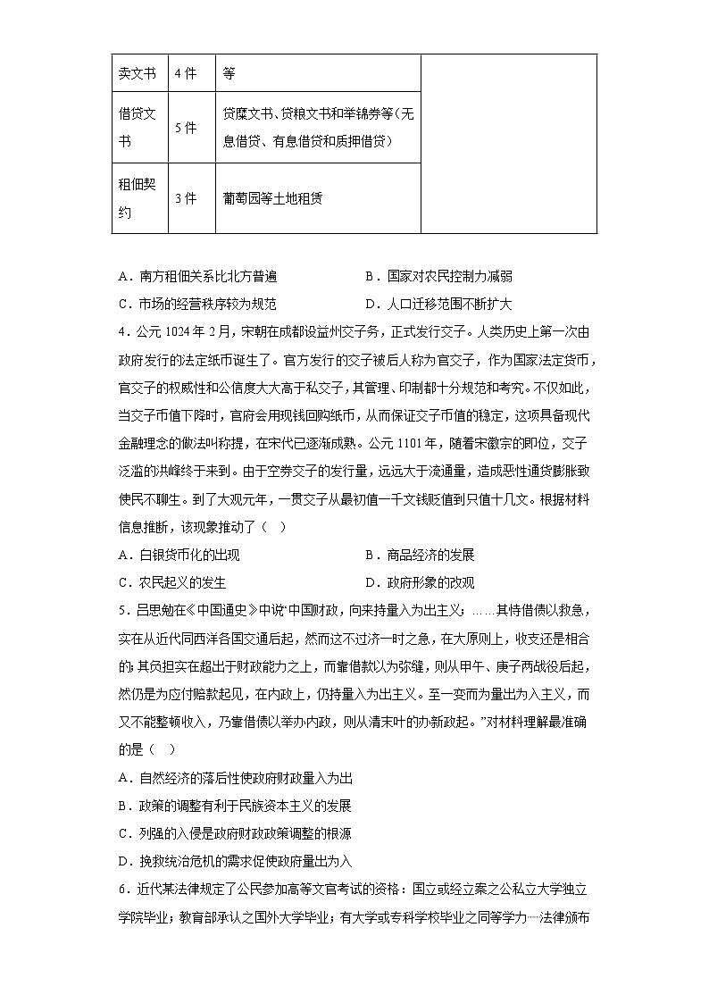 江西省南昌市第十九中学2022-2023学年高二下学期期中考试历史试卷02