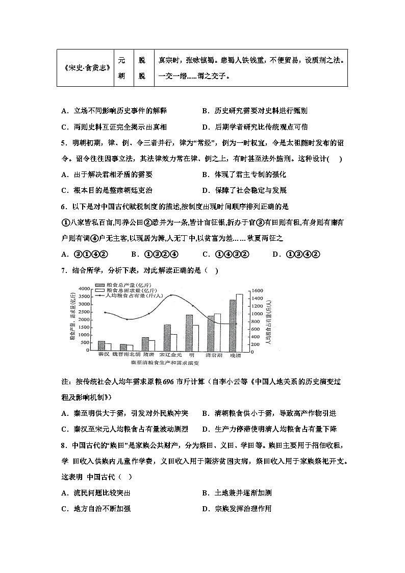 江西省南昌市第十九中学2022_2023学年高二上学期期末考试历史试卷第2页