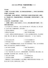 河南省濮阳市部分学校2023-2024学年高一下学期3月月考历史试卷（Word版附解析）