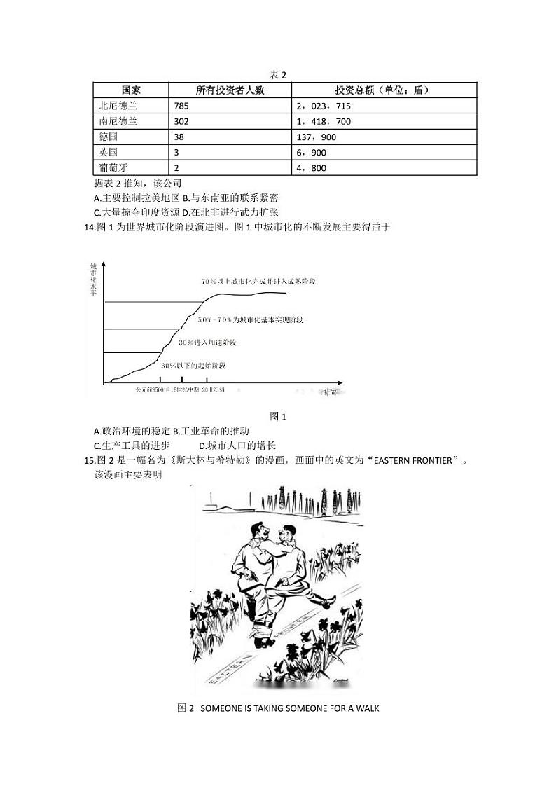 2024届河北省石家庄市高三下学期二模考试 历史试卷03
