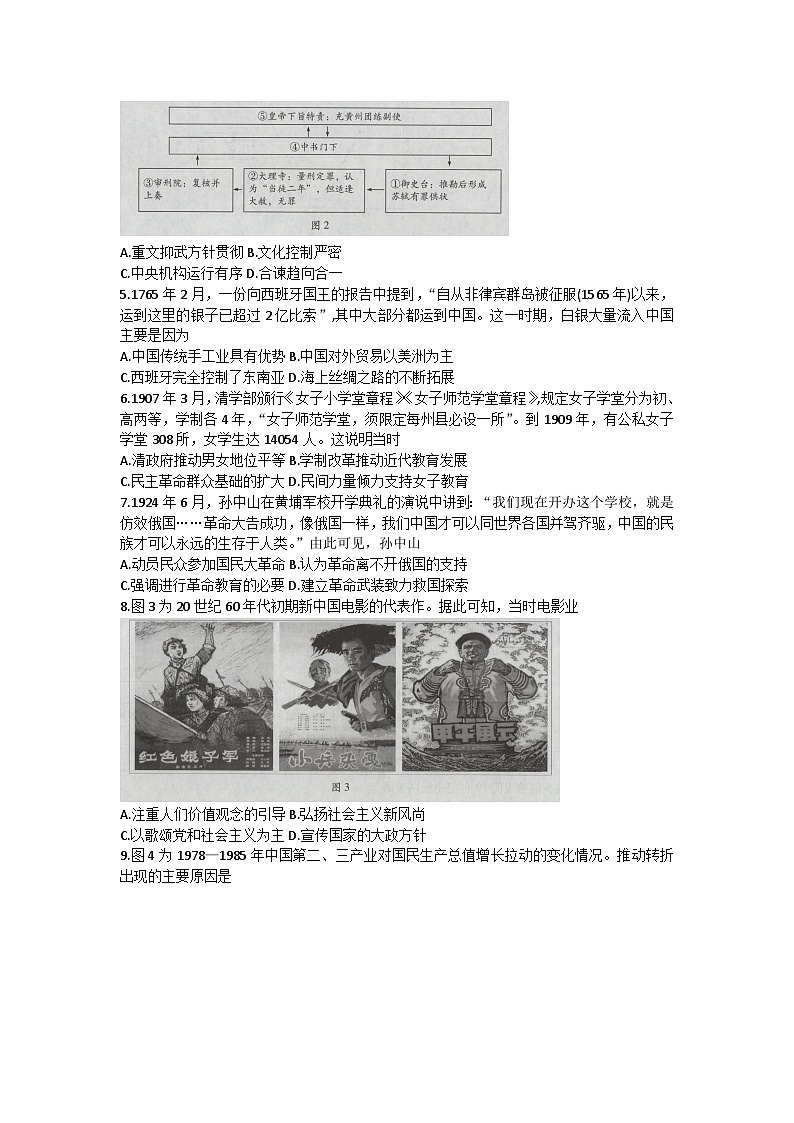 海南省天一大联考2023-2024学年高三学业水平诊断考试（四）历史试题02