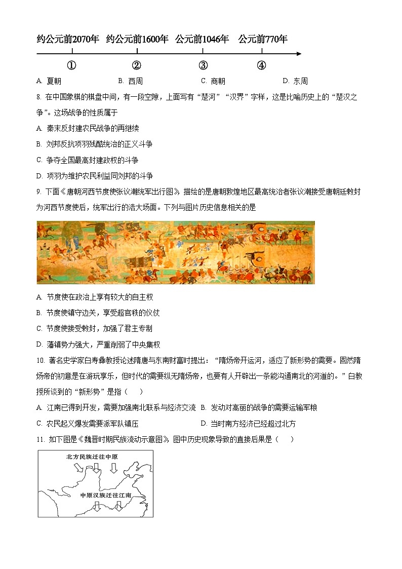 山西省大同市浑源县第七中学校2022-2023学年高一下学期第一次月考历史试题 （原卷版+解析版）02