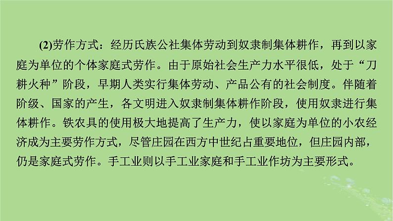 2025版高考历史一轮总复习选择性必修2第21单元生产工具与劳作方式单元总结课件05