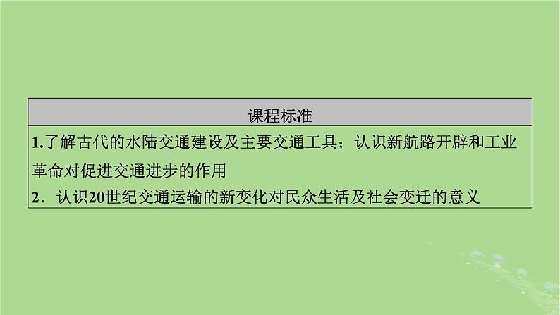 2025版高考历史一轮总复习选择性必修2第24单元交通与社会变迁第55讲交通与社会变迁课件第7页