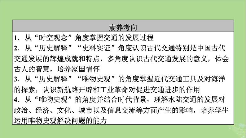 2025版高考历史一轮总复习选择性必修2第24单元交通与社会变迁第55讲交通与社会变迁课件第8页