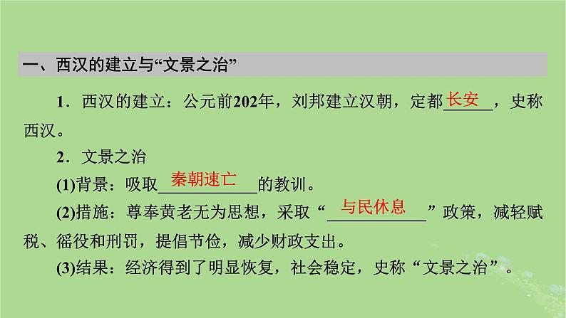 2025版高考历史一轮总复习中外历史纲要上第1单元从中华文明起源到秦汉统一多民族封建国家的建立与巩固第4讲西汉与东汉__统一多民族封建国家的巩固课件05