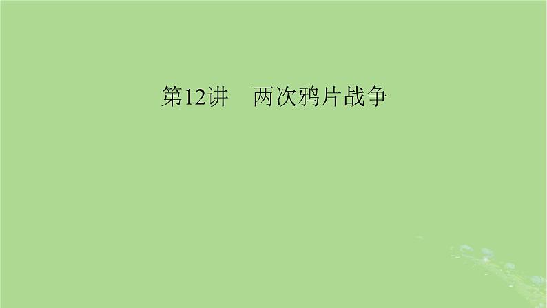 2025版高考历史一轮总复习中外历史纲要上第5单元晚清时期的内忧外患与救亡图存第12讲两次鸦片战争课件07