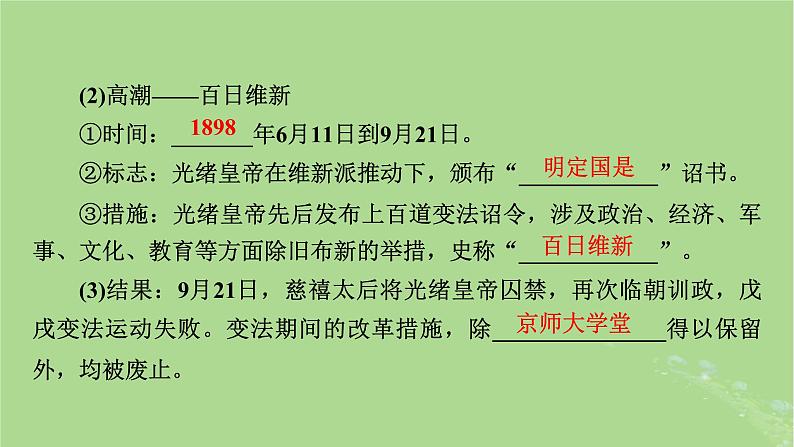 2025版高考历史一轮总复习中外历史纲要上第5单元晚清时期的内忧外患与救亡图存第14讲挽救民族危亡的斗争课件第7页