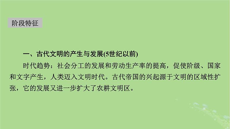 2025版高考历史一轮总复习中外历史纲要下第9单元古代世界文明第25讲古代文明的产生与发展第1课时文明的产生与早期发展课件03