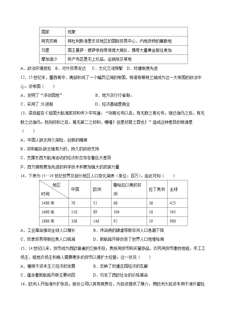 【期中复习】2023-2024学年中外历史纲要下高一历史下册 高一下期中冲刺卷（二 【范围：纲要下1—5单元】.zip03