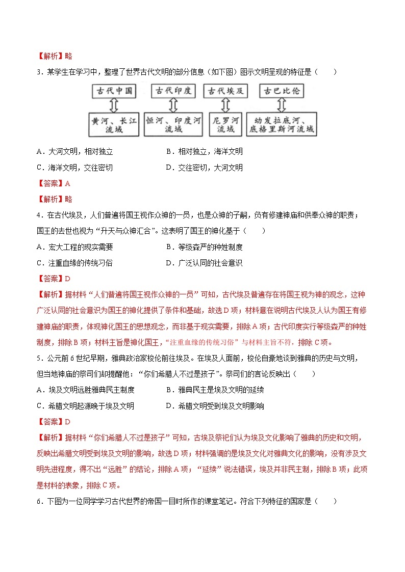 【期中复习】2023-2024学年中外历史纲要下高一历史下册 高一下期中冲刺卷（二 【范围：纲要下1—5单元】.zip02