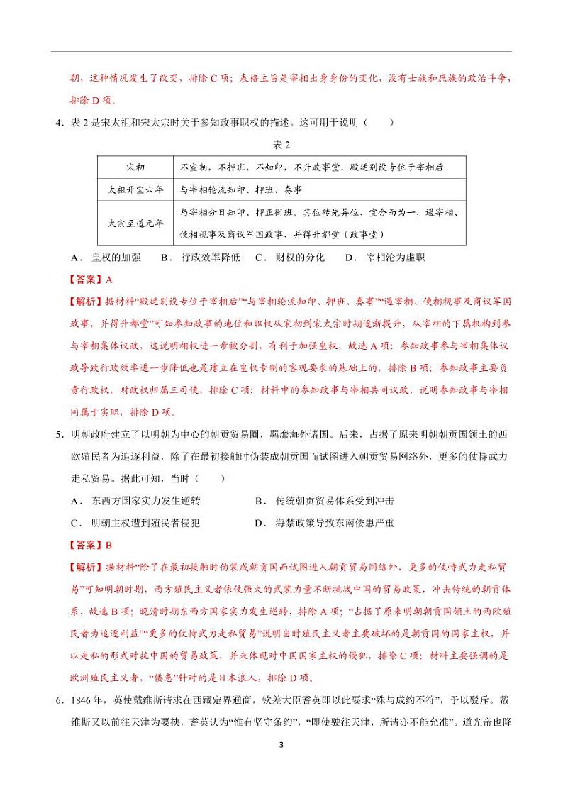 2024年高考第二次模拟考试：历史（海南卷）（解析版）第3页