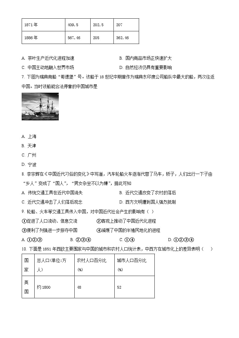 2024天水一中高二下学期4月月考试题历史含解析第2页