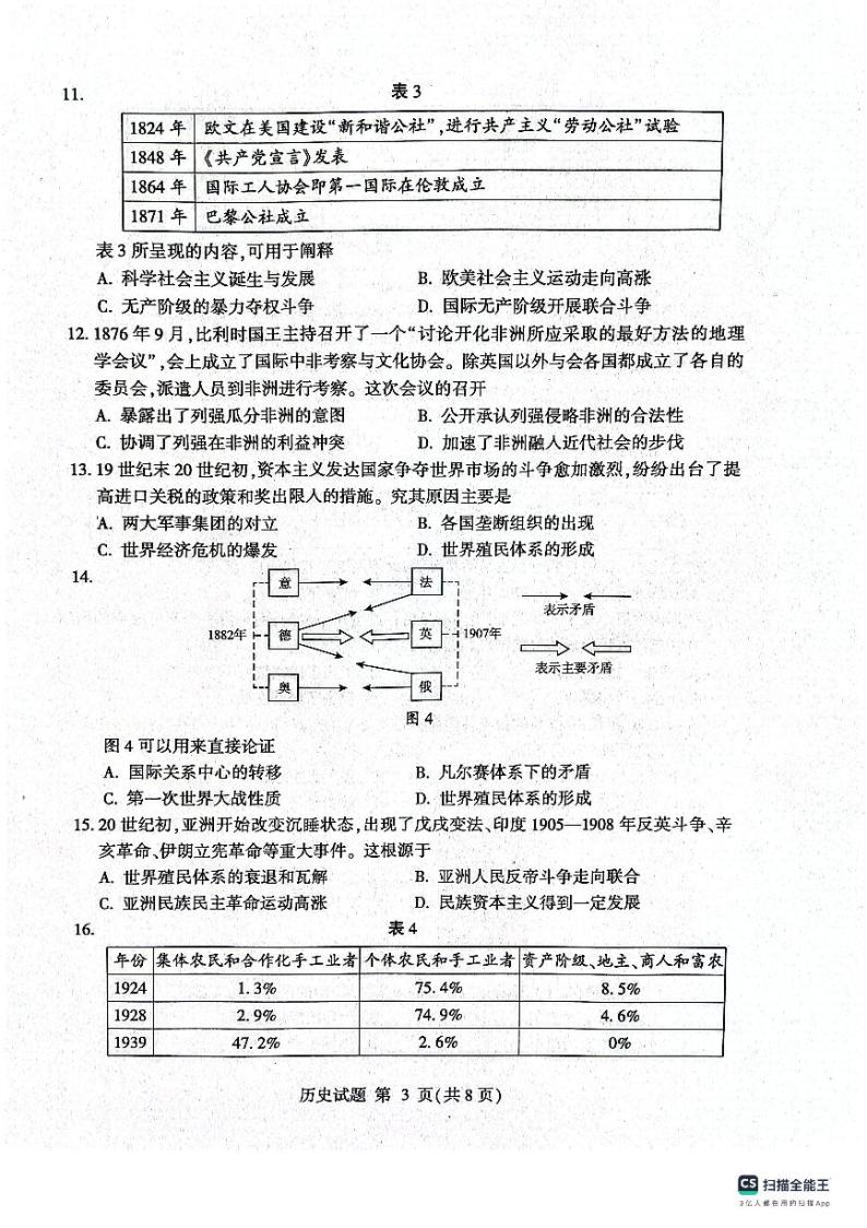 山东省临沂市河东区2023-2024学年高一下学期期中考试历史试题03