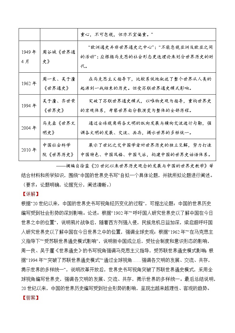 预测卷01（广东专用）-【大题精做】冲刺最新高考历史大题突破+限时集训（新高考专用）03