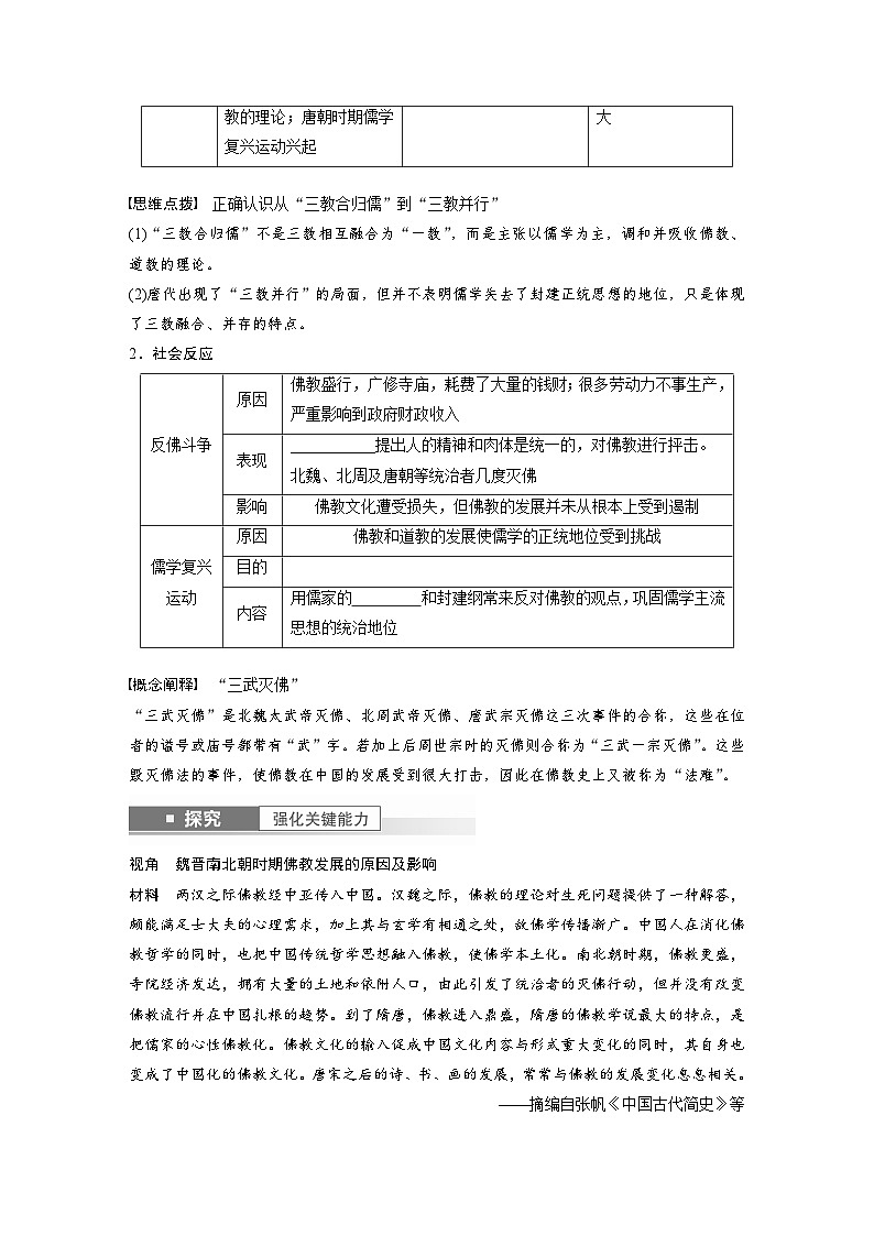 2024年高考历史一轮复习（部编版） 板块1 第2单元 第7讲　魏晋至隋唐的经济与文化（学生版）第2页