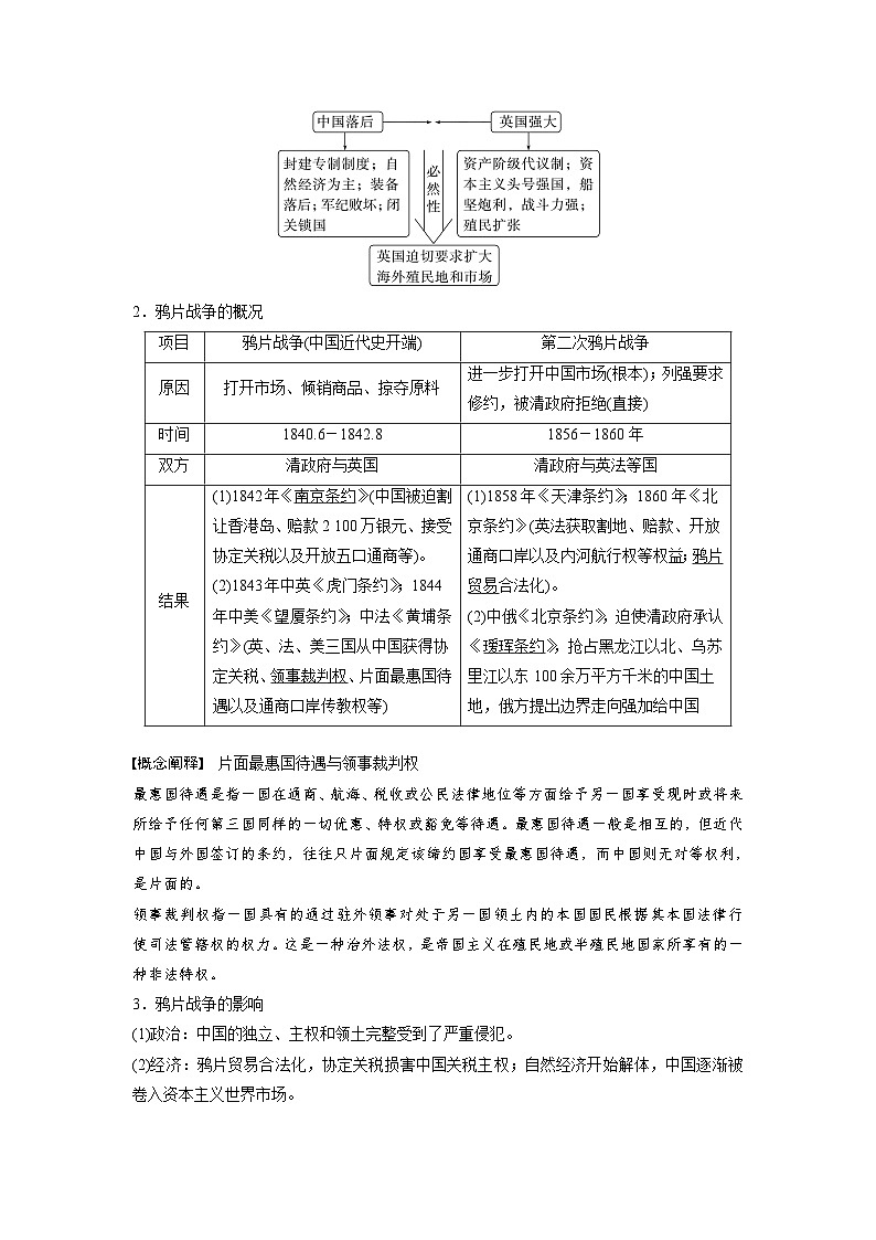 2024年高考历史一轮复习（部编版） 板块2 第5单元 第13讲　两次鸦片战争与列强侵略的加剧（教师版）第3页