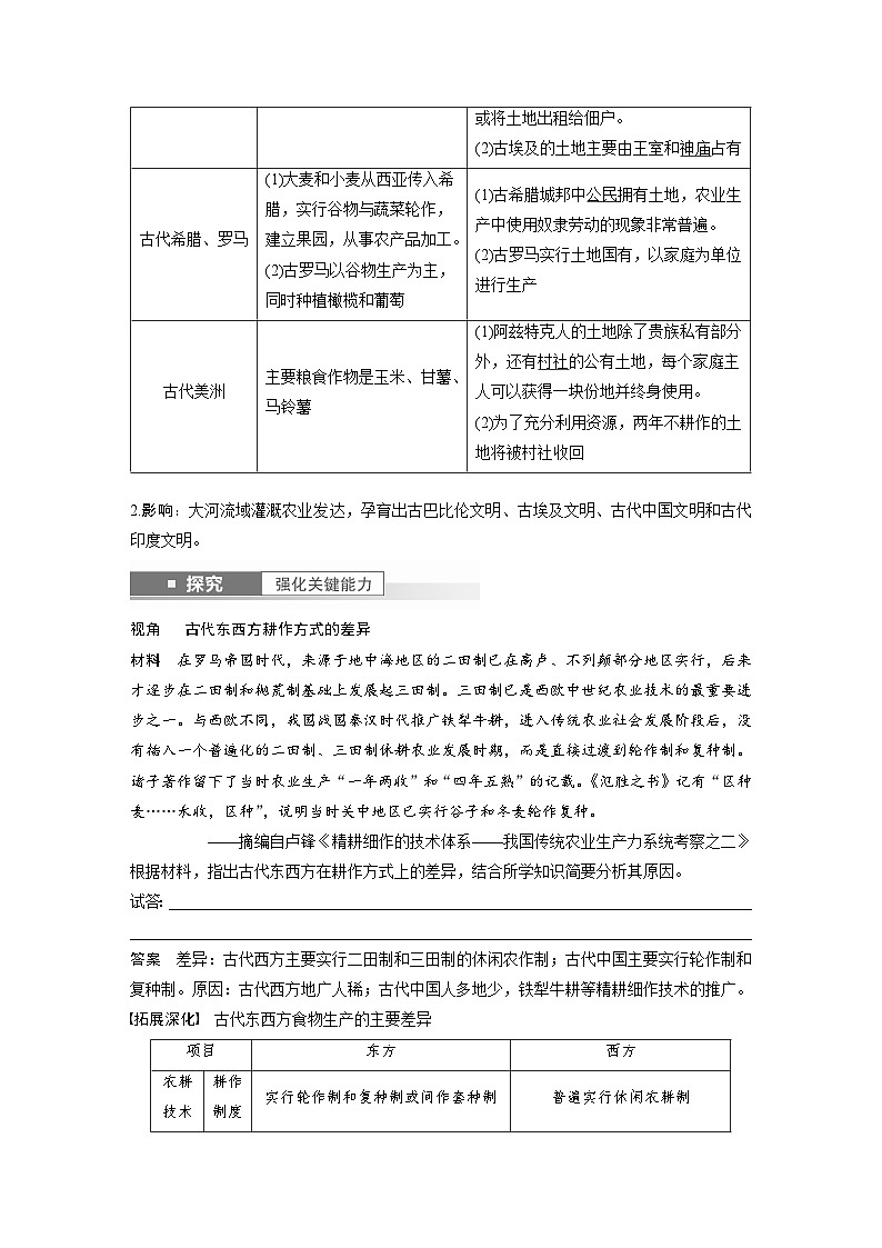 最新高考历史一轮复习（部编版） 板块7 第15单元 第46讲　世界古代的食物生产、商业贸易与居住环境（课件+讲义+练习）02