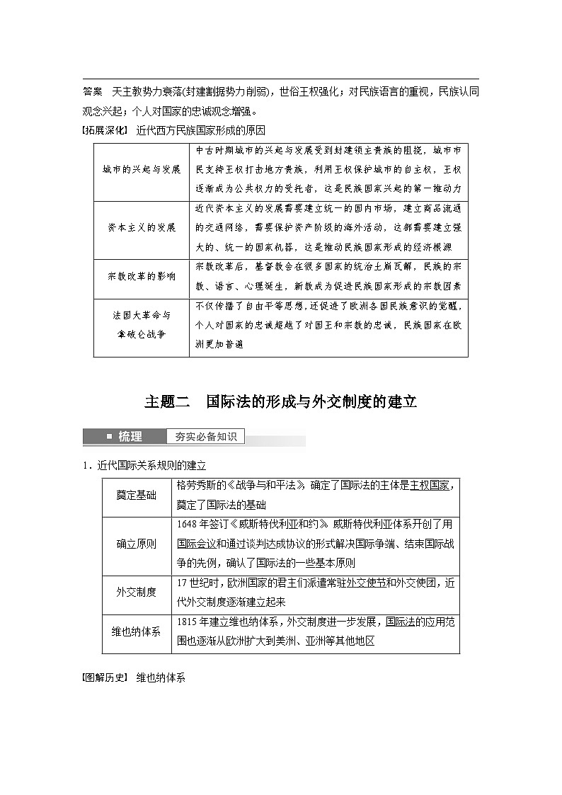 2024年高考历史一轮复习（部编版） 板块7 第16单元 第49讲　近代西方民族国家与国际法的发展（教师版）第3页