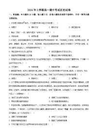 湖南省邵东市创新高级中学2023-2024学年高一下学期期中历史试题（原卷版+解析版）