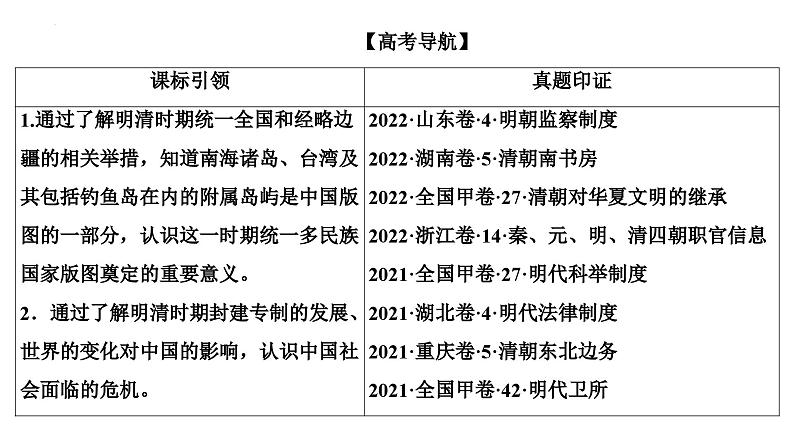 第7讲从明朝建立到清朝前中期的鼎盛与危机课件-2025届高三统编版历史必修中外历史纲要上一轮复习02