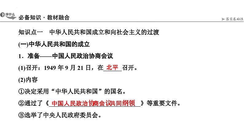 第14讲中华人民共和国成立和社会主义建设的初期探索课件--2025届高三统编版2019必修中外历史纲要上册一轮复习04