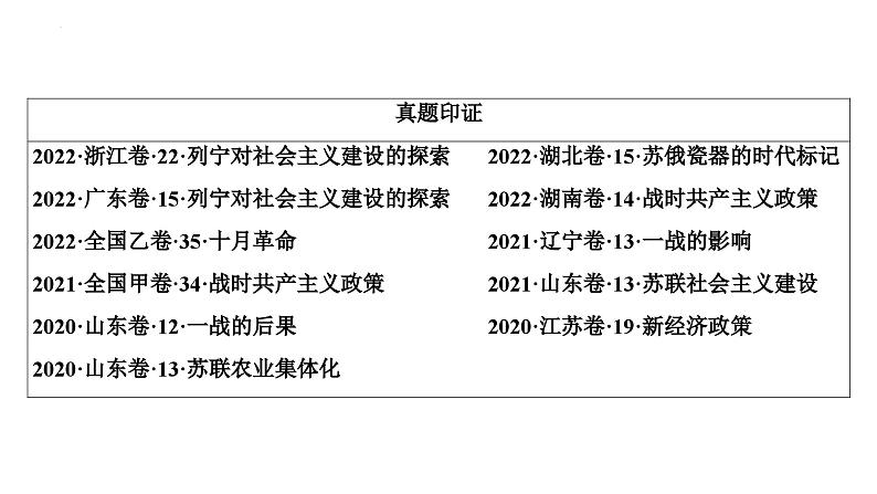 第23讲第一次世界大战、十月革命与苏联的社会主义实践课件--2025届高三统编版2019必修中外历史纲要下册一轮复习03