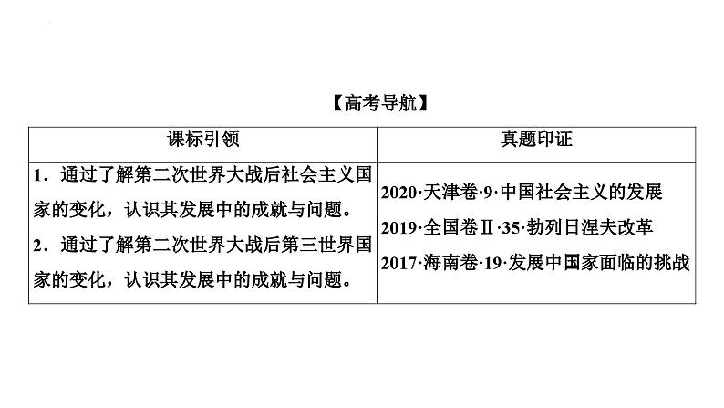 第26讲社会主义国家的发展变化和新兴国家的兴起与发展课件--2025届高三统编版2019必修中外历史纲要下册一轮复习第2页