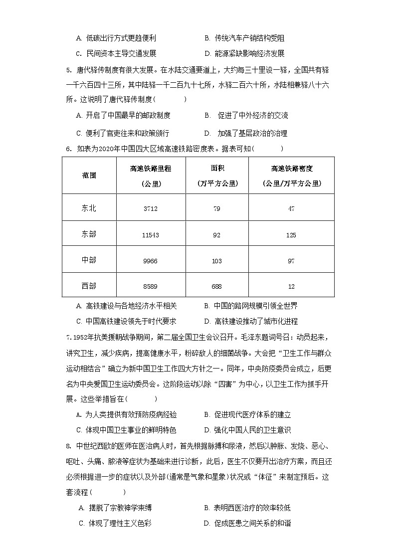 江苏省扬州市宝应县2023-2024学年高二下学期期中检测历史试题++02