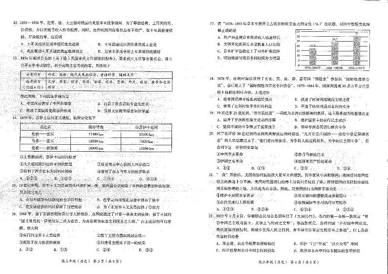 2022北京市海淀区高三上学期期末历史试卷及答案第2页