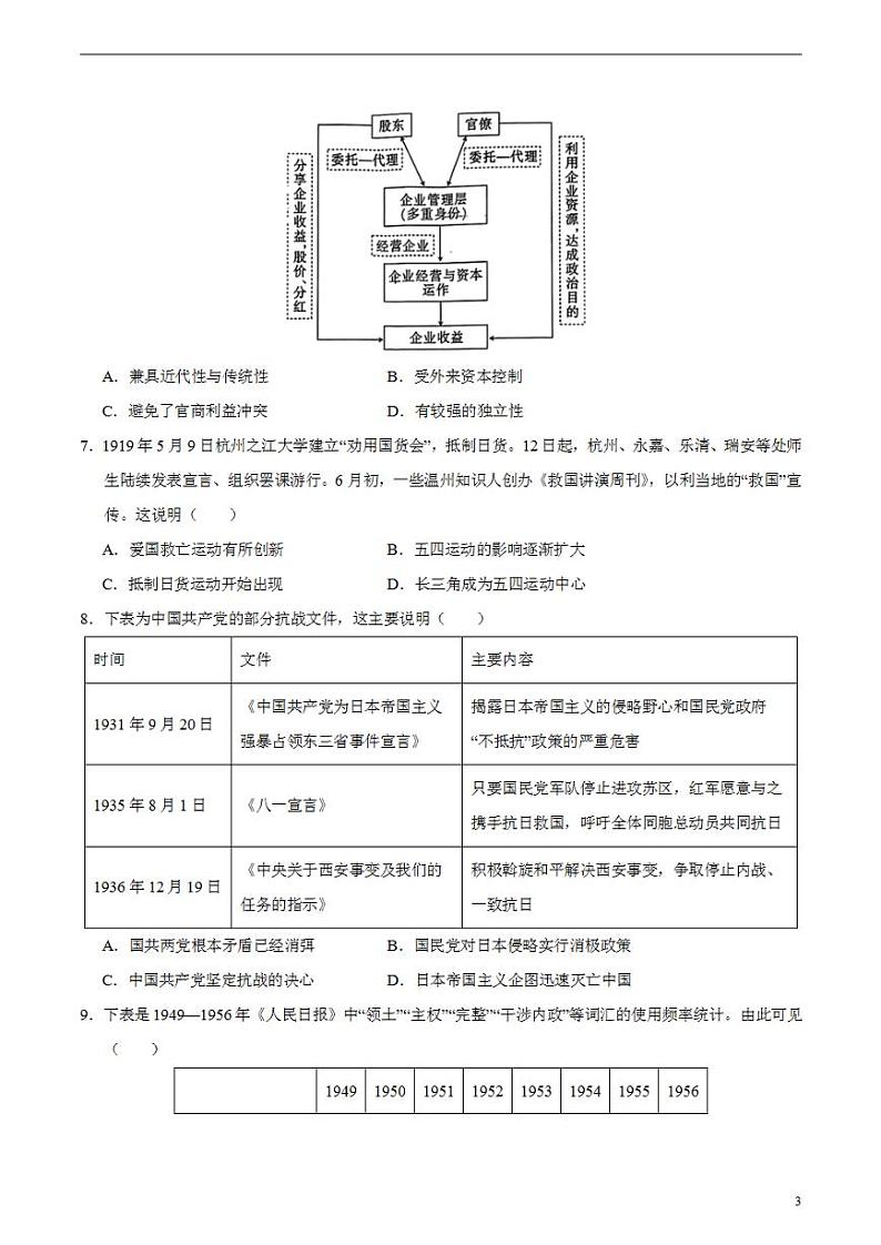 2024年高考押题预测卷—历史（辽宁卷02）（考试版）03