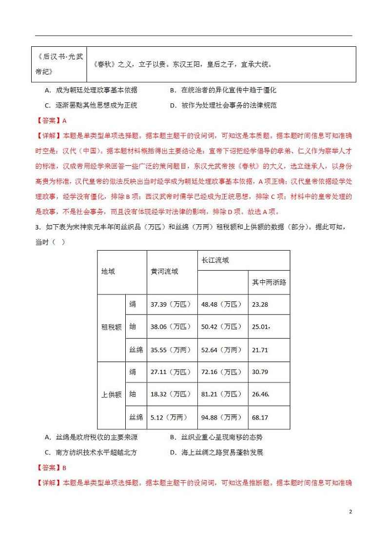2024年高考押题预测卷—历史（山东卷01）（解析版）第2页