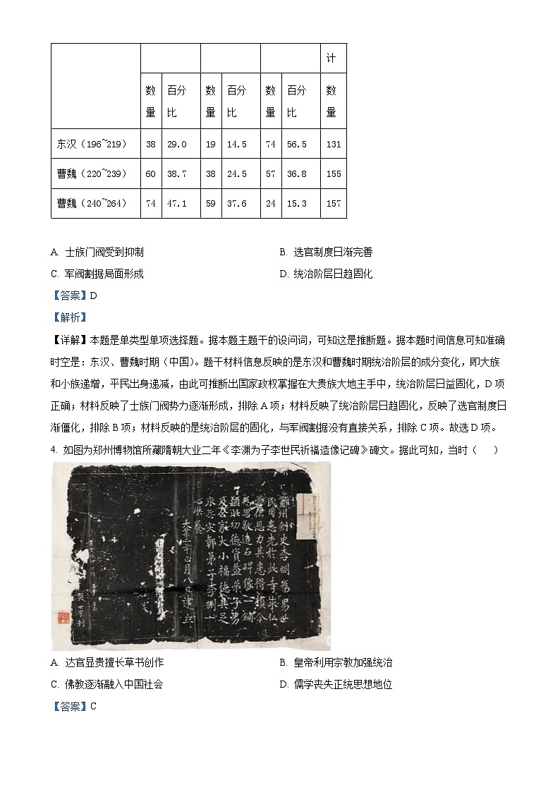江苏省泰州中学2023-2024学年高二下学期期中考试历史试题（解析版）第2页
