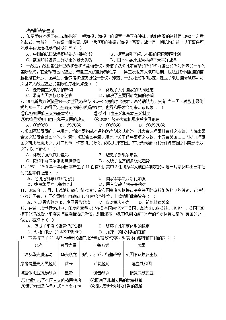河南省部分学校2023-2024学年高一下学期入学考试历史试题第2页