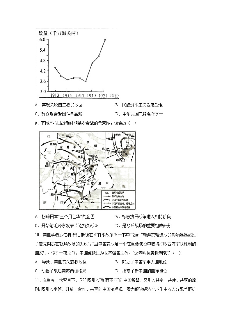 黄金卷06-备战2024年高考历史模拟卷（福建专用）03