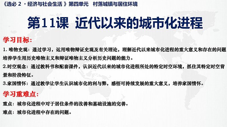 2023-2024学年高二历史同步精品课堂-第11课 近代以来的城市化进程(精品课件)(选择性必修2：经济与社会生活)第2页