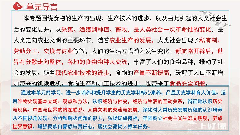 第一单元  食物生产与社会生活 复习课件-2023-2024学年高二历史统编版（2019）选择性必修203