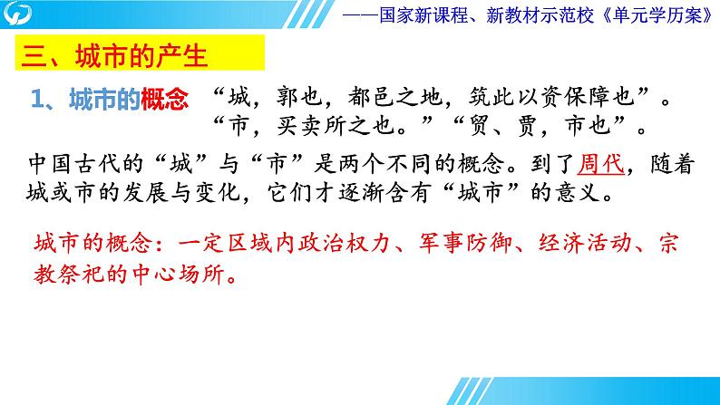 第四单元 村落、城镇与居住环境   单元学历案课件----2023-2024学年高二历史统编版（2019）选择性必修208