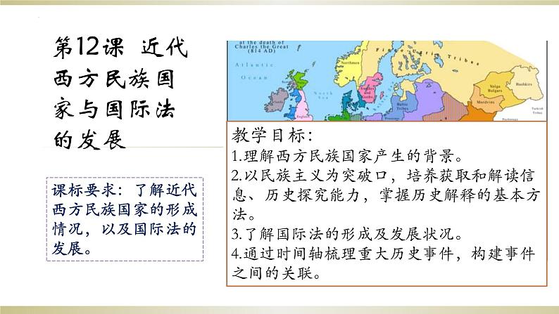 第4单元第12课 近代西方民族国家与国际法的发展 课件 --2023-2024学年高二上学期历史统编版（2019）选择性必修102