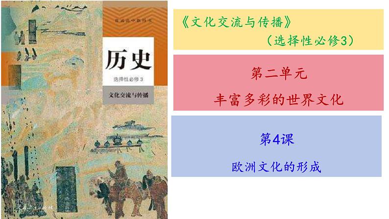 第4课欧洲文化的形成课件--2023-2024学年高二下学期历史统编版（2019）选择性必修3文化交流与传播01