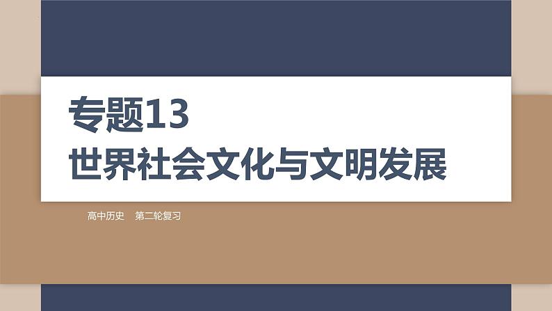 2024届高考历史二轮复习专题13 世界社会文化与文明发展 课件01