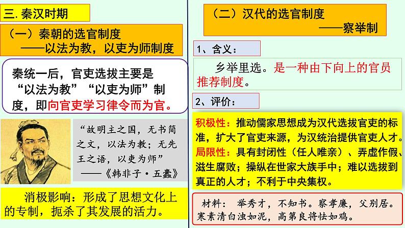 “选贤任能”—古代官员的选拔与管理课件 --2024届高三历史统编版选择性必修1二轮复习第4页